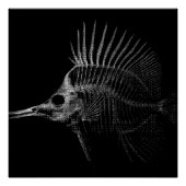 Gothic Fish Skeleton X-Ray Poster (Voorkant)