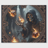 Gothic Flames, de bewaker van de brandende dobbels Cadeaupapier (Vlak)