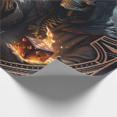 Gothic Flames, de bewaker van de brandende dobbels Cadeaupapier (Hoek)
