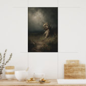 Gothic Floral Art With Wilted Bouquet, Dark Poster (Keuken)
