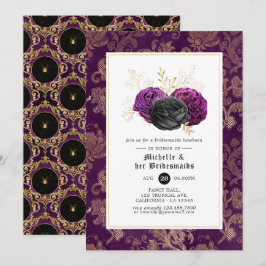 Gothic Floral Bridesmaids Luncheon Kaart