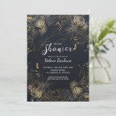 Gothic Floral Dark Moody Vrijgezellenfeest Kaart (Staand voorkant)