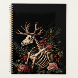 Gothic Floral Deer Skeleton Planner