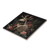 Gothic Floral Deer Skeleton Tegeltje (Zijkant)