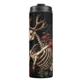 Gothic Floral Deer Skeleton Thermosbeker (Voorkant)