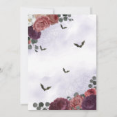 Gothic Floral Halloween Baby shower Invitation Kaart (Achterkant)