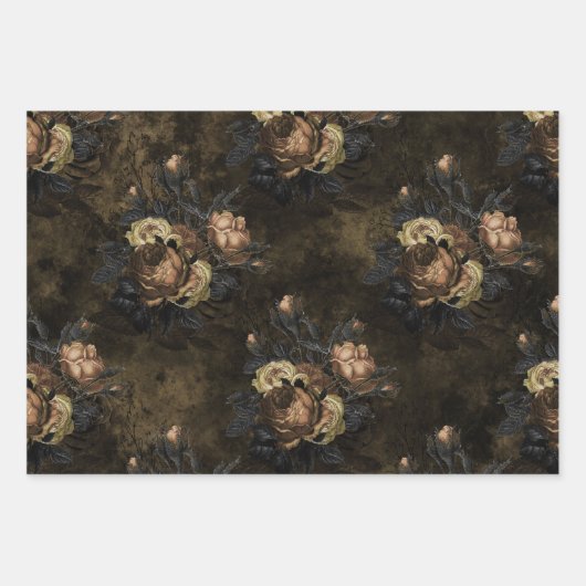  Gothic Floral Inpakpapier Vel (Voorkant 2)