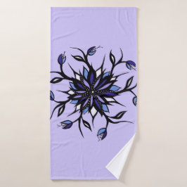 Gothic Floral Mandala Monsters and Teeth Badhanddoek