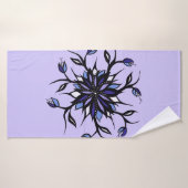 Gothic Floral Mandala Monsters and Teeth Badhanddoek (Badhanddoek)