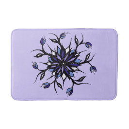 Gothic Floral Mandala Monsters and Teeth Badmat