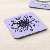 Gothic Floral Mandala Monsters and Teeth Bier Onderzetter (Linkerzijde)