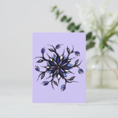 Gothic Floral Mandala Monsters and Teeth Briefkaart (Staand voorkant)