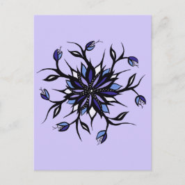 Gothic Floral Mandala Monsters and Teeth Briefkaart