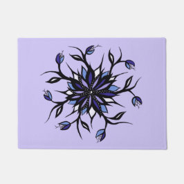 Gothic Floral Mandala Monsters and Teeth Deurmat