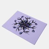 Gothic Floral Mandala Monsters and Teeth Deurmat (Schuin)