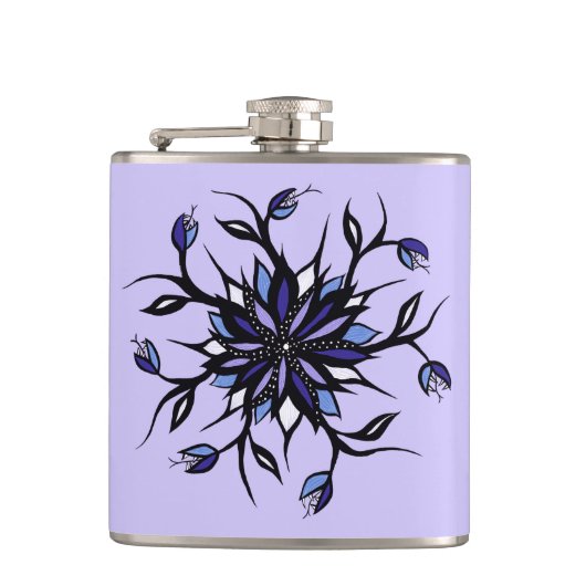 Gothic Floral Mandala Monsters and Teeth Heupfles (Voorkant)