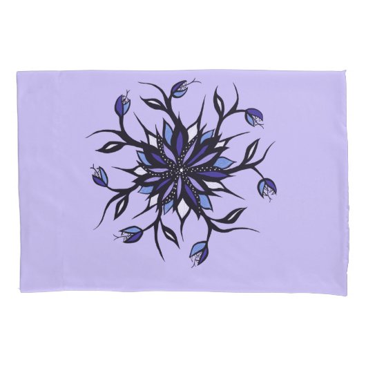 Gothic Floral Mandala Monsters and Teeth Kussensloop (Voorkant)