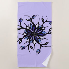 Gothic Floral Mandala Monsters and Teeth Strandlaken