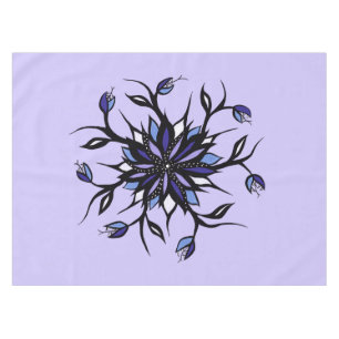 Gothic Floral Mandala Monsters and Teeth Tafelkleed