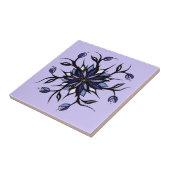 Gothic Floral Mandala Monsters and Teeth Tegeltje (Zijkant)