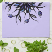 Gothic Floral Mandala Monsters and Teeth Theedoek (Gevouwen)