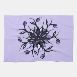 Gothic Floral Mandala Monsters and Teeth Theedoek