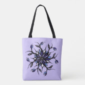 Gothic Floral Mandala Monsters and Teeth Tote Bag (Achterkant)