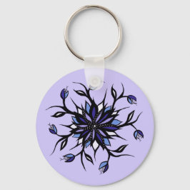 Gothic Floral Mandala Monsters en Teeth Sleutelhanger
