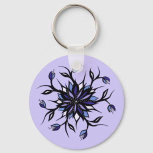 Gothic Floral Mandala Monsters en Teeth Sleutelhanger