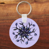 Gothic Floral Mandala Monsters en Teeth Sleutelhanger (Voorkant)