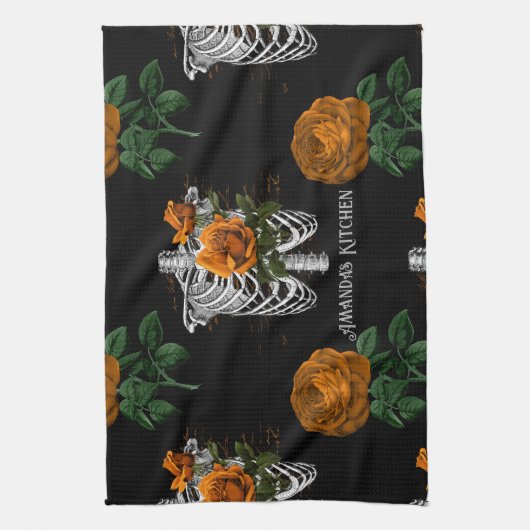 Gothic Floral op maat Theedoek (Verticaal)
