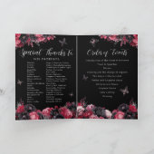 Gothic Floral Quinceanera Princess Padrinos Evenem Programma (Binnen)