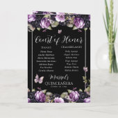 Gothic Floral Quinceanera Princess Padrinos Evenem Programma (Achterkant)