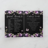 Gothic Floral Quinceanera Princess Padrinos Evenem Programma (Binnen)