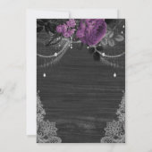 Gothic Floral Rustic Bridal Shower Kaart (Achterkant)