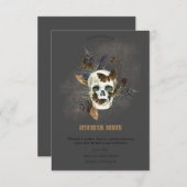 Gothic Floral Skull Butterflies repetitie diner Kaart (Voorkant / Achterkant)