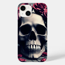 Gothic Floral Skull en Rozen