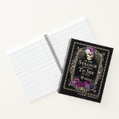 Gothic Floral Skull Funny Quote Persoonlijke naam Notitieboek (Binnen)
