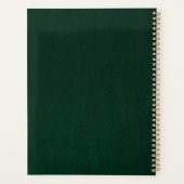 Gothic Floral Skull  Green Personalize Name Planner (Achterkant)