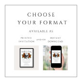 Gothic Floral Skull Halloween Invitation Kaart