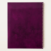 Gothic Floral Skull  Magenta Personalized Planner (Achterkant)