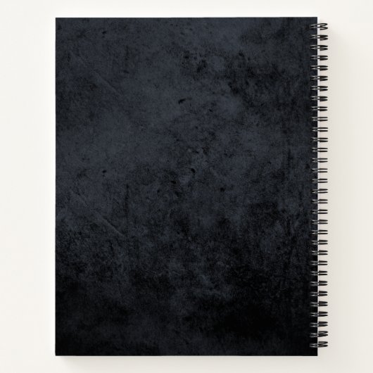 Gothic Floral Skull Personalized Notitieboek (Achterkant)