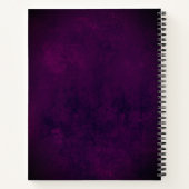 Gothic Floral Skull Quote Paarse gepersonaliseerde Notitieboek (Achterkant)