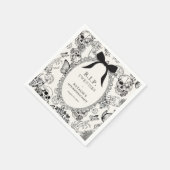 Gothic Floral Skull RIP Twenties 30th Birthday Servet (Hoek)