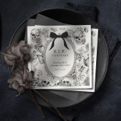 Gothic Floral Skull RIP Twenties 30th Birthday Servet