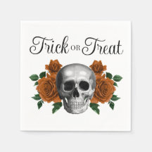 Gothic Floral Skull Trick Or Treat Halloween
