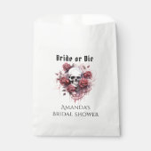 Gothic Floral Skull Vrijgezellenfeest Favor Bag Bedankzakje (Voorkant)