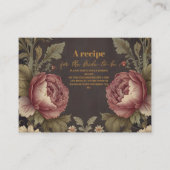 Gothic Floral Victoriaans Vrijgezellenfeest Informatiekaartje (Voorkant)