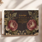 Gothic Floral Victoriaans Vrijgezellenfeest Informatiekaartje