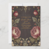 Gothic Floral Victoriaans Vrijgezellenfeest Kaart (Voorkant)